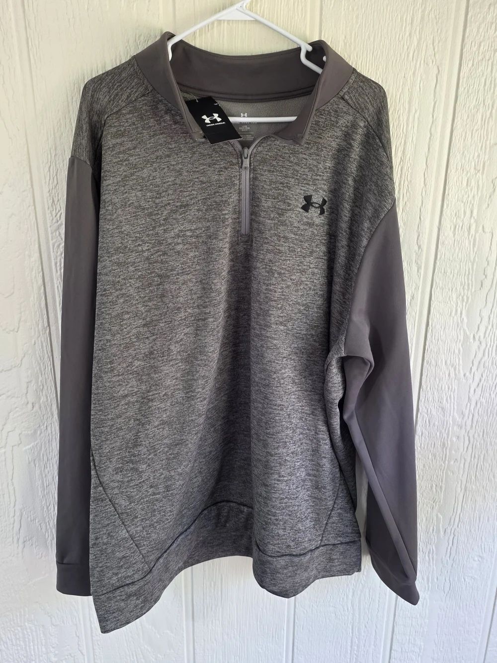 Men's Under Armour Men’s Gray Quarter-Zip Performance Sweater, Size 4XL